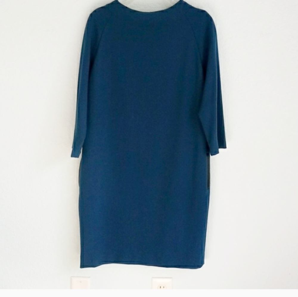 ANTONIO MELANI | Teal Mock Neck Sheath Dress 6